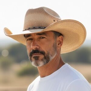 Resistol Jason Aldean Georgia Boy Mexican Palm Straw Cowboy Hat Men's Size 7